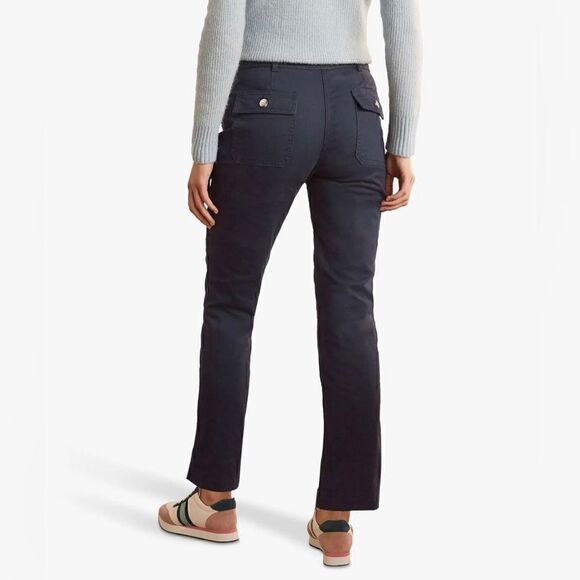 Boden Abingdon straight crop trouser navy blue - Picture 2 of 5